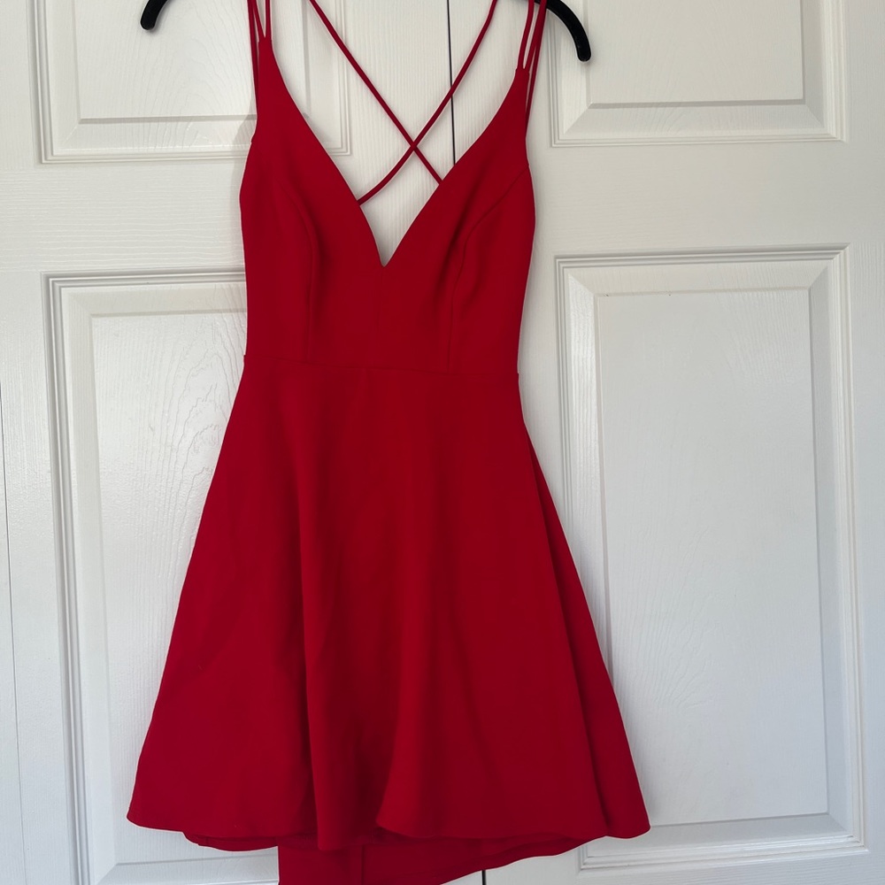 Lulus red short formal dress